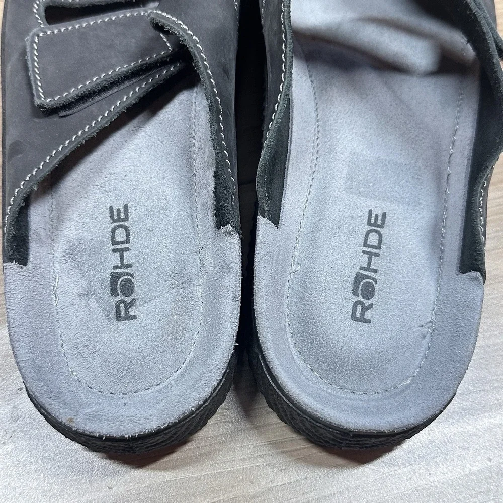 Rohde shoes size 47 13 Herren Pantolette Pantoletten slide Clogs gray 1987 - Picture 3 of 6